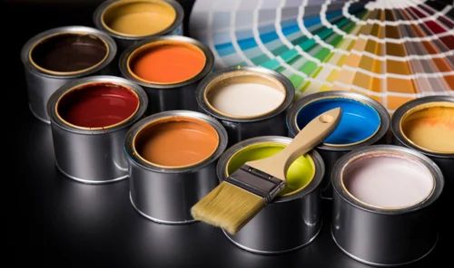 Paint colour tins and fan deck